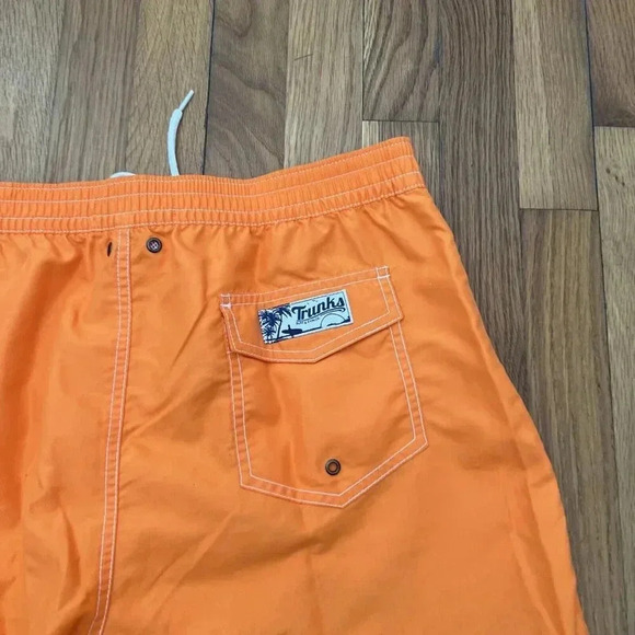 Trunks Swami Board Surf Shorts Mesh Lined Orange Size M - Picture 4 of 6